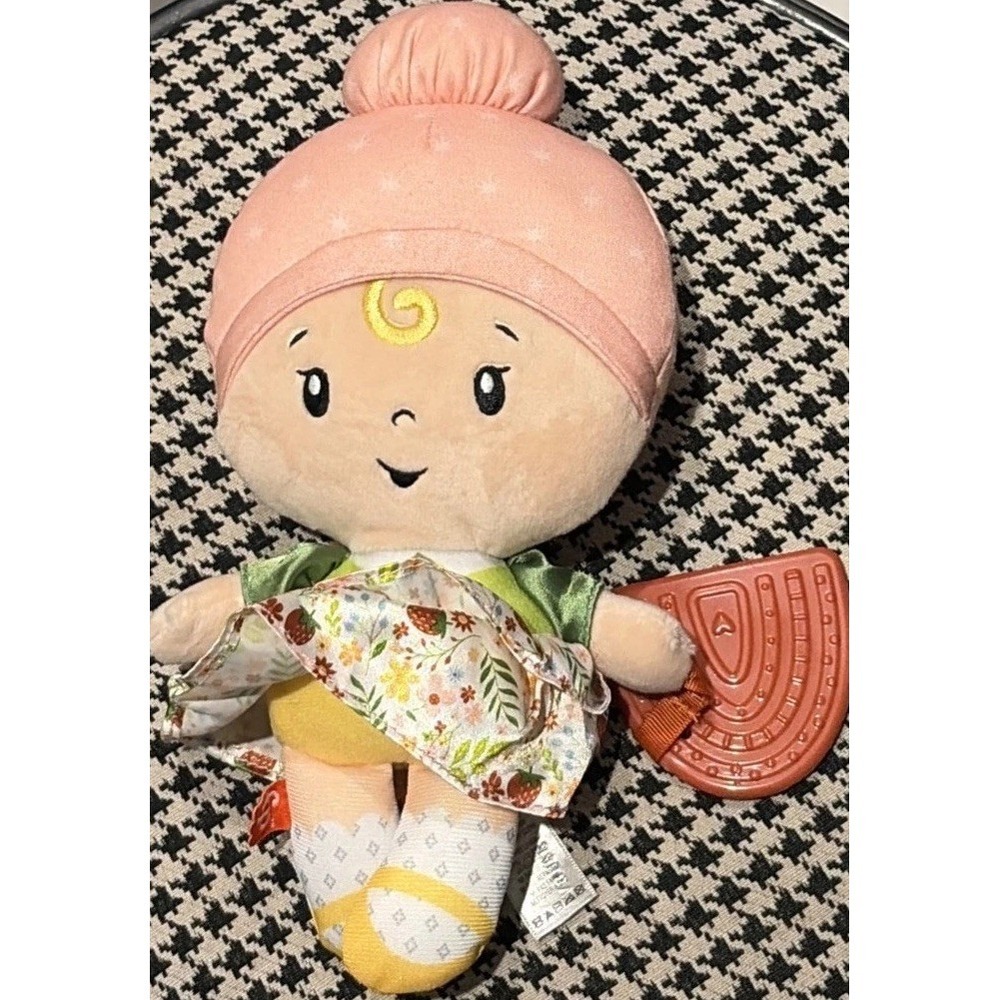 Fisher Price Cuddle & Chime First Baby Doll Plush Sensory Toy 10.5" Cute Girl